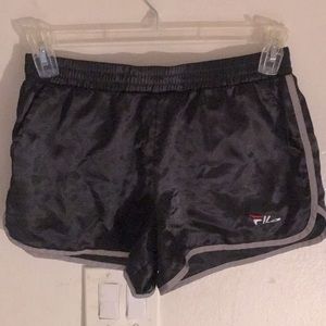 Black fila shorts